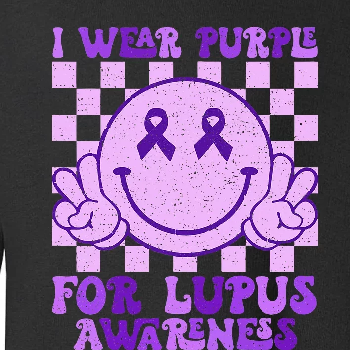 I Wear Purple For Lupus Awareness Toddler Sweatshirt