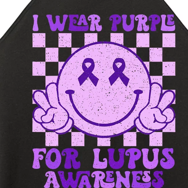 I Wear Purple For Lupus Awareness Women’s Perfect Tri Rocker Tank