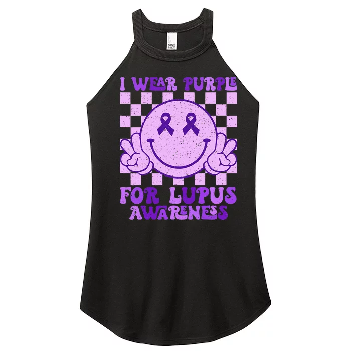 I Wear Purple For Lupus Awareness Women’s Perfect Tri Rocker Tank