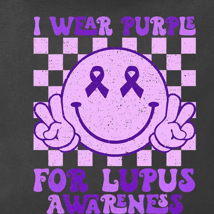 I Wear Purple For Lupus Awareness Zip Tote Bag