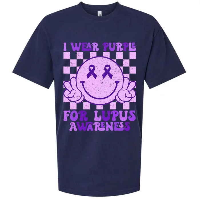 I Wear Purple For Lupus Awareness Sueded Cloud Jersey T-Shirt