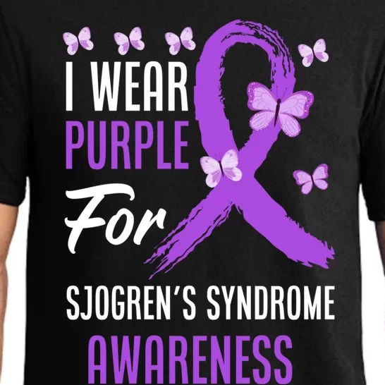 I Wear Purple For Sjogrens Syndrome Awareness Funny Gift Pajama Set