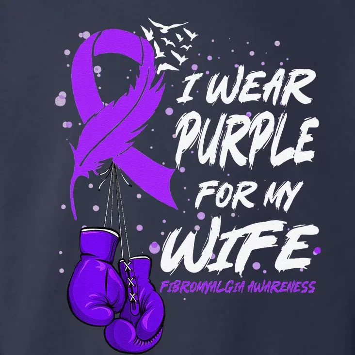 I Wear Purple For My Wife Fibromyalgia Awareness Ribbon Toddler Hoodie