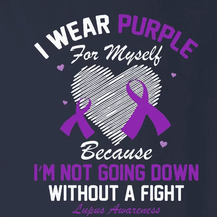 I Wear Purple For Myself Lupus Awareness Heart Purple Ribbon Toddler Long Sleeve Shirt