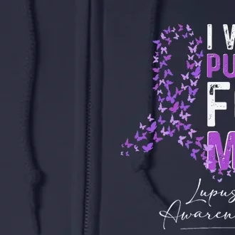 I Wear Purple For Myself Support Lupus Awareness Day Ribbon Full Zip Hoodie