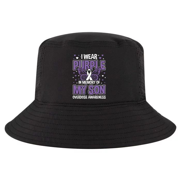 I Wear Purple In Memory Of My Son Overdose Awareness Cool Comfort Performance Bucket Hat