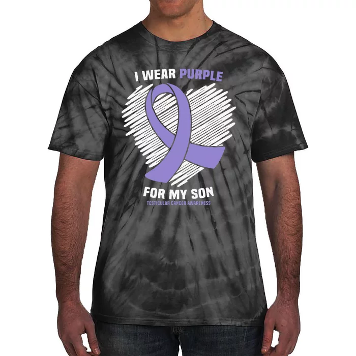 I Wear Purple For My Son Testicular Cancer Awareness Tie-Dye T-Shirt