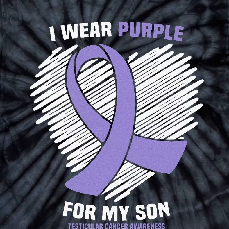 I Wear Purple For My Son Testicular Cancer Awareness Tie-Dye T-Shirt