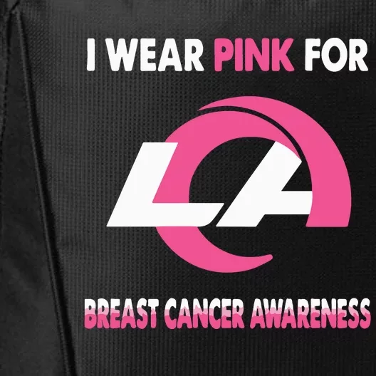 I Wear Pink For Breast Cancer Awareness City Backpack