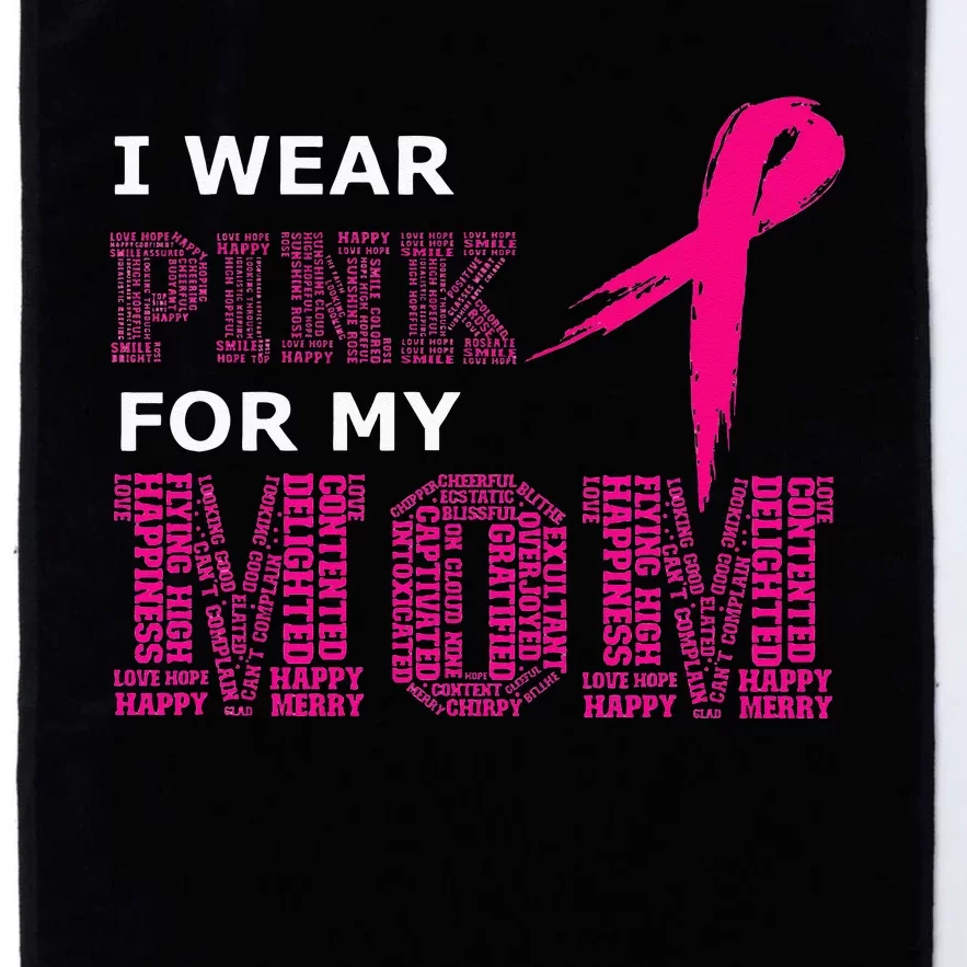 I Wear Pink For My Mom Breast Cancer Awareness Womens Platinum Collection Golf Towel