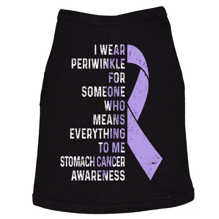 I Wear Periwinkle Ribbon Stomach Cancer Awareness Support Doggie Tank