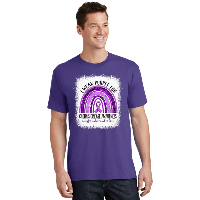 I Wear Purple For Crohn's Disease Awareness Ribbon T-Shirt