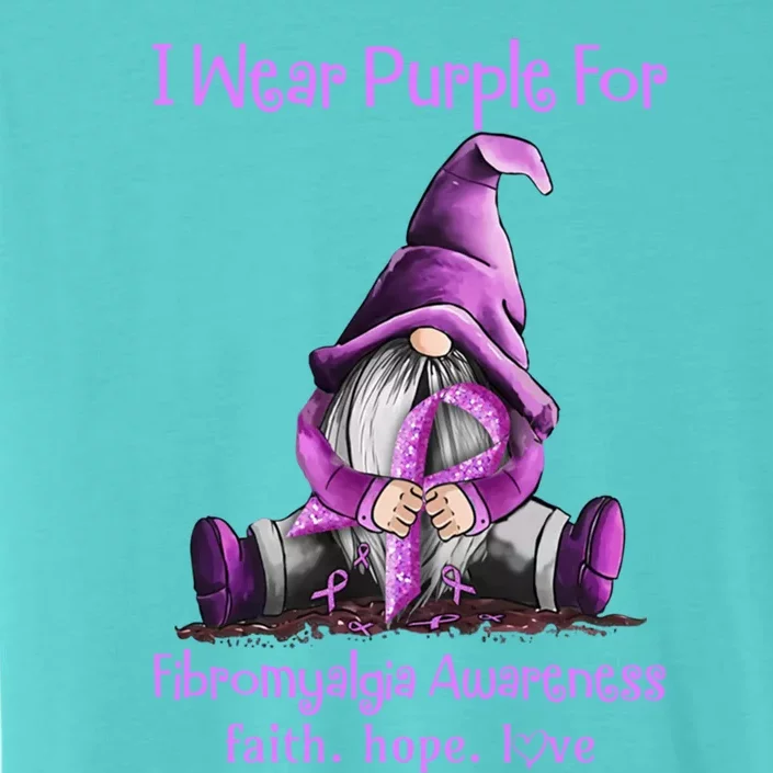 I Wear Purple Gnomes Ribbon Fibromyalgia Awareness Gift ChromaSoft Performance T-Shirt