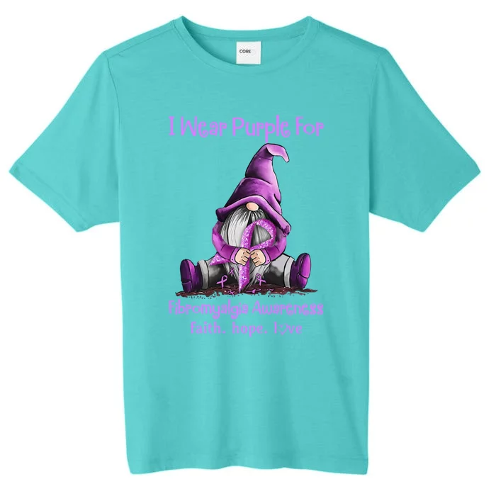 I Wear Purple Gnomes Ribbon Fibromyalgia Awareness Gift ChromaSoft Performance T-Shirt