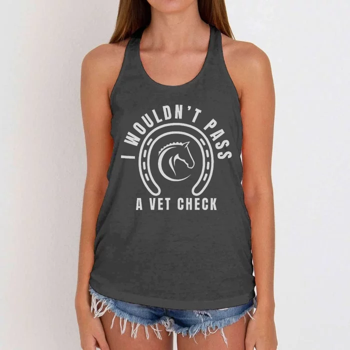 I Wouldnt Pass A Vet Check Women's Knotted Racerback Tank