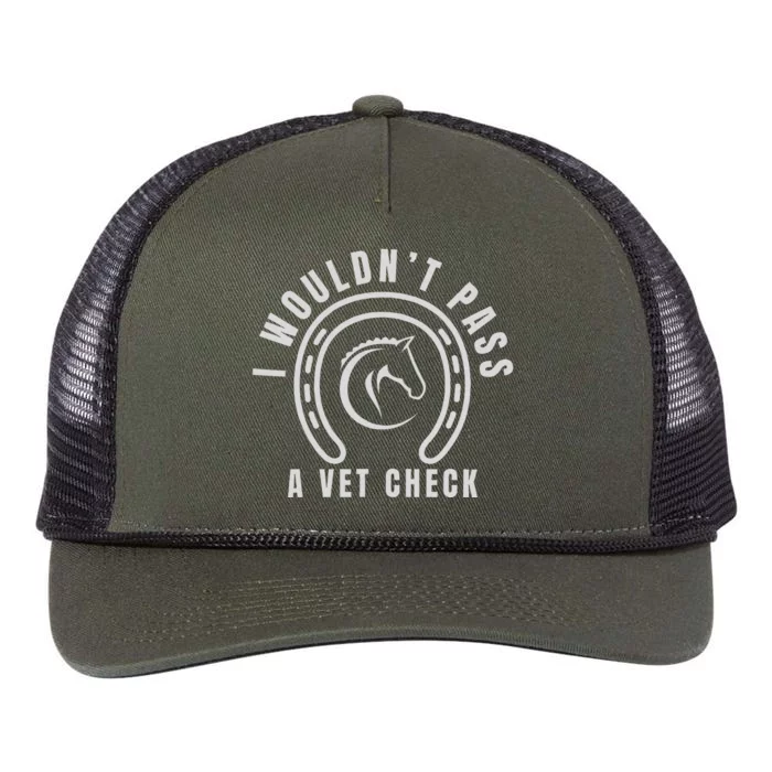 I Wouldnt Pass A Vet Check Retro Rope Trucker Hat Cap