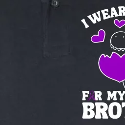 I Wear Purple For My Brother Epilepsy Awareness Softstyle Adult Sport Polo