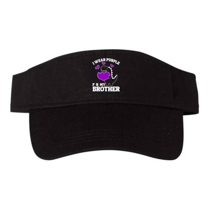 I Wear Purple For My Brother Epilepsy Awareness Valucap Bio-Washed Visor