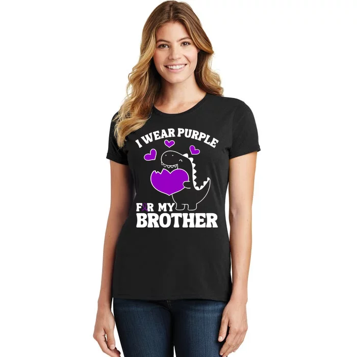 I Wear Purple For My Brother Epilepsy Awareness Women's T-Shirt