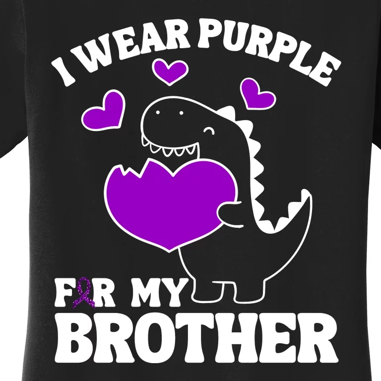 I Wear Purple For My Brother Epilepsy Awareness Women's T-Shirt