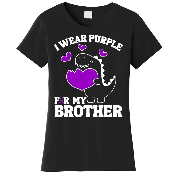 I Wear Purple For My Brother Epilepsy Awareness Women's T-Shirt