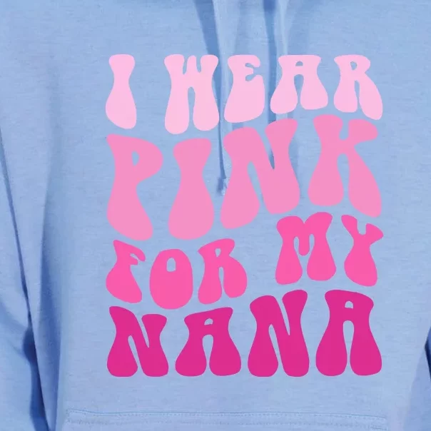 I Wear Pink For My Nana Matching Family Breast Cancer Awareness Unisex Surf Hoodie