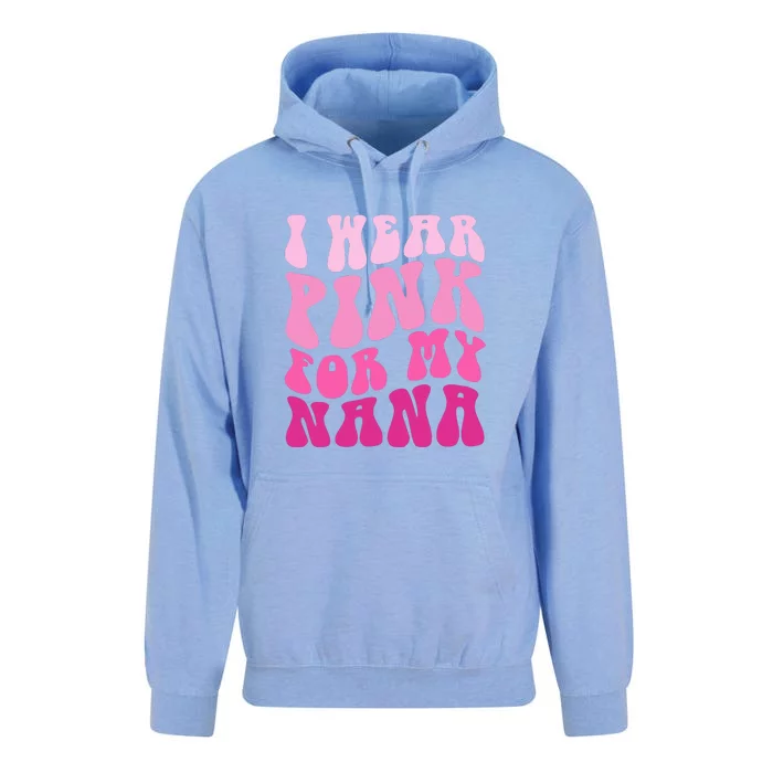 I Wear Pink For My Nana Matching Family Breast Cancer Awareness Unisex Surf Hoodie