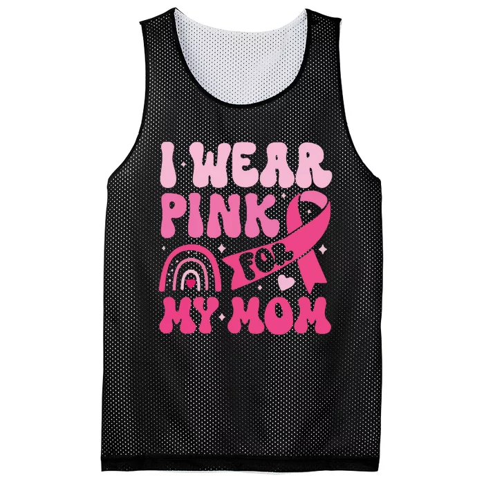 I Wear Pin For My Mom Mesh Reversible Basketball Jersey Tank