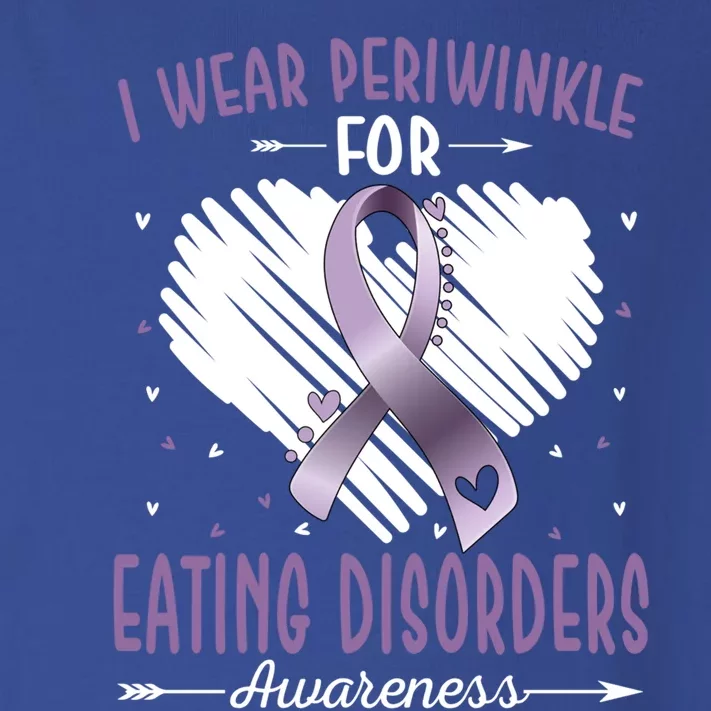 I Wear Periwinkle For Eating Disorders Awareness Ribbon Gift Toddler Long Sleeve Shirt