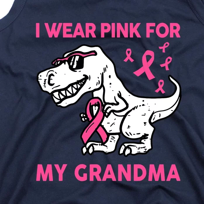 I Wear Pink For My Grandma Baby Funny Breast Cancer Tank Top