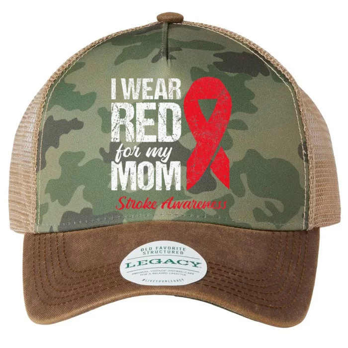 I Wear Red For My Mom Stroke Survivor Legacy Tie Dye Trucker Hat