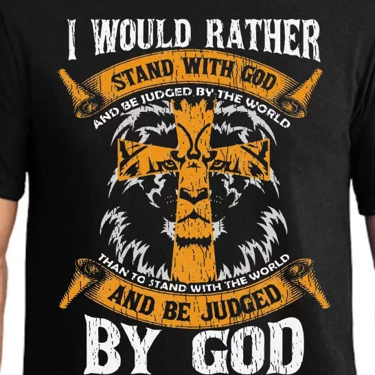 I Would Rather Stand With God Jesus Christ Christian Faith Pajama Set