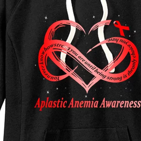 I Wear Red For Aplastic Anemia Awareness Warrior Cute Gift Women's Fleece Hoodie