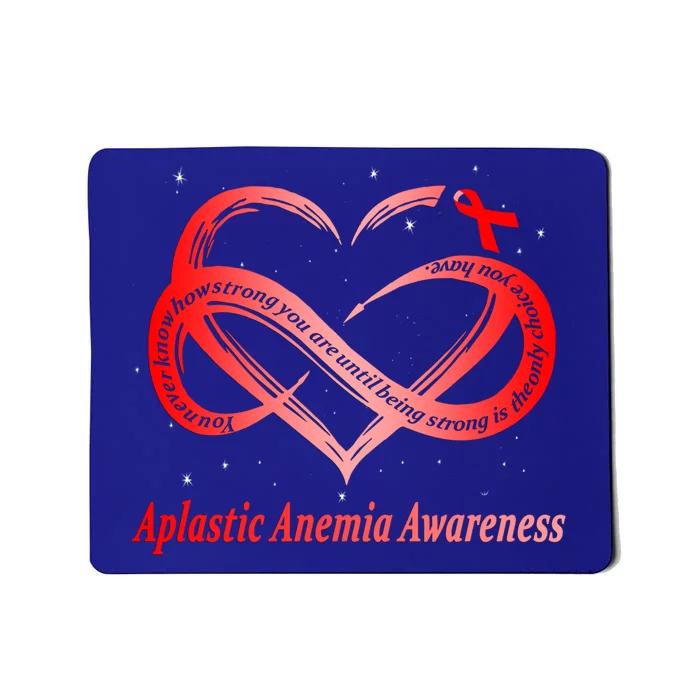 I Wear Red For Aplastic Anemia Awareness Warrior Cute Gift Mousepad