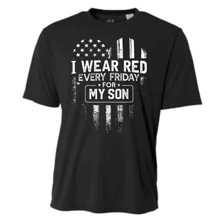 I Wear Red Every Friday For My Son Mom Dad Cooling Performance Crew T-Shirt