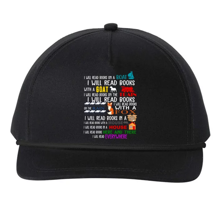 I Will Read Books Everywhere Snapback Five-Panel Rope Hat