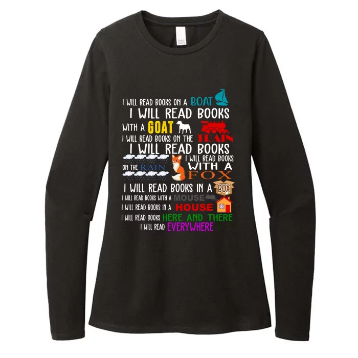 I Will Read Books Everywhere Womens CVC Long Sleeve Shirt