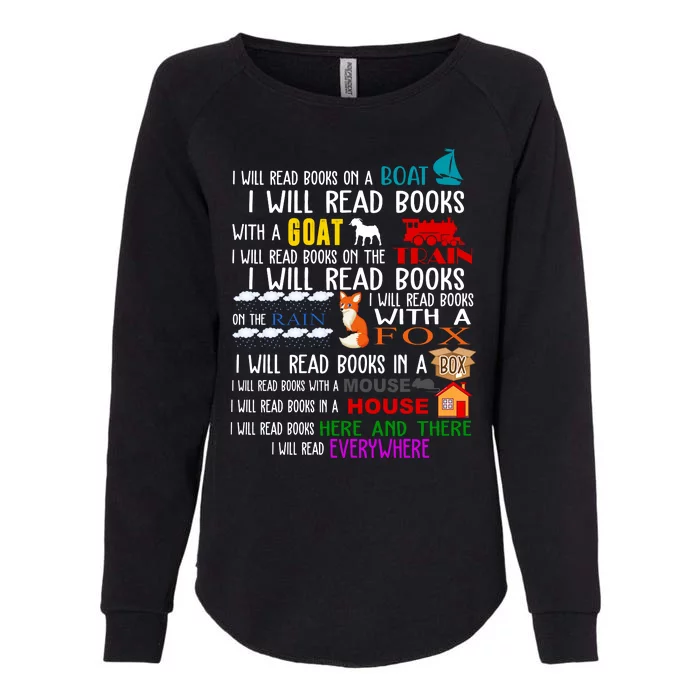 I Will Read Books Everywhere Womens California Wash Sweatshirt