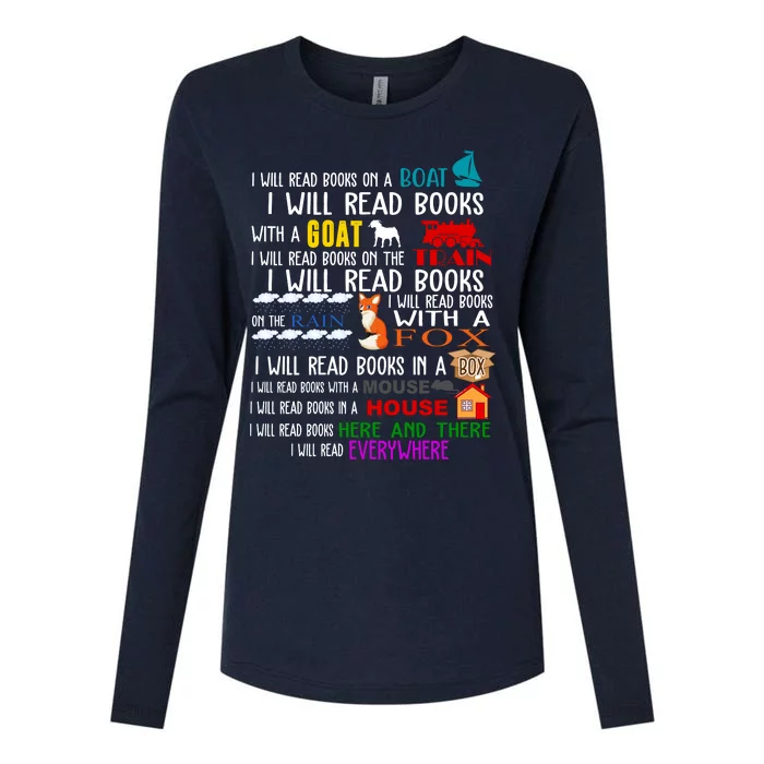 I Will Read Books Everywhere Womens Cotton Relaxed Long Sleeve T-Shirt