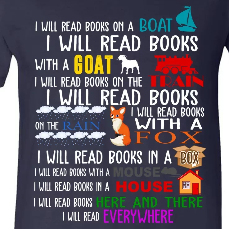 I Will Read Books Everywhere V-Neck T-Shirt