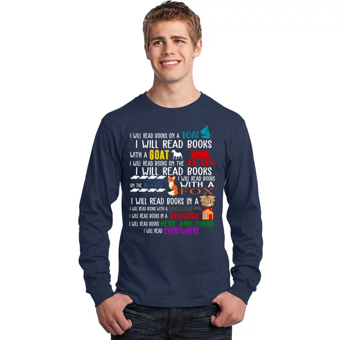 I Will Read Books Everywhere Tall Long Sleeve T-Shirt