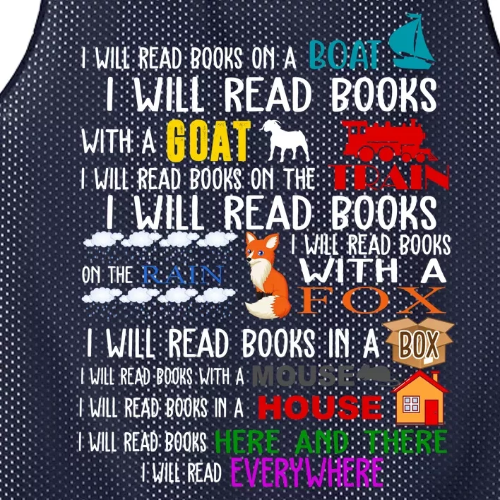 I Will Read Books Everywhere Mesh Reversible Basketball Jersey Tank