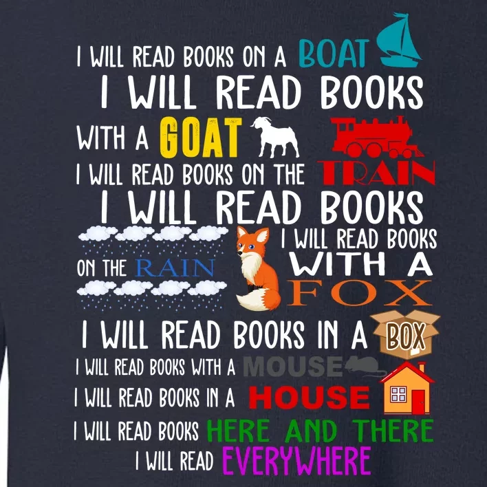 I Will Read Books Everywhere Toddler Sweatshirt