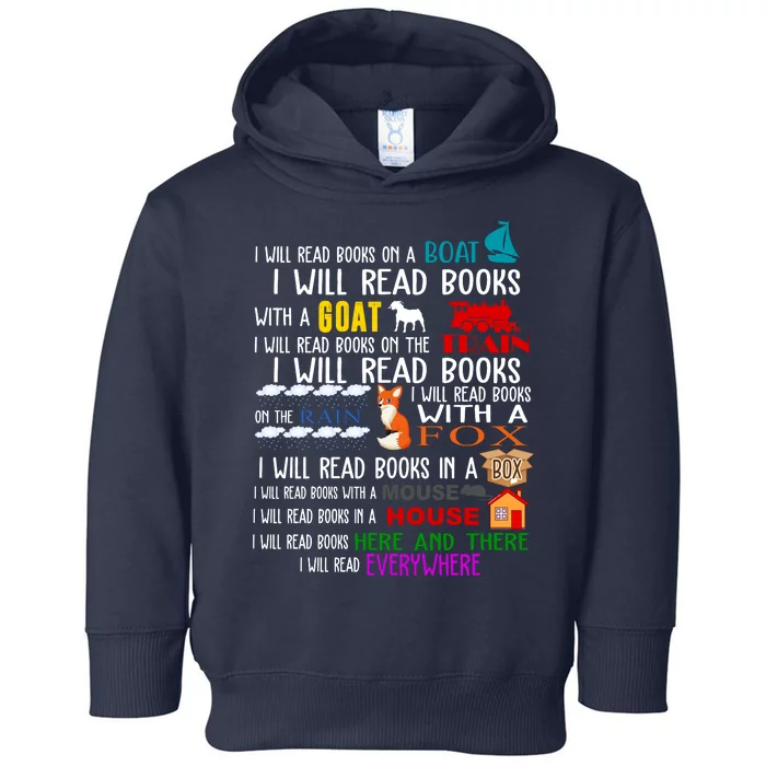 I Will Read Books Everywhere Toddler Hoodie