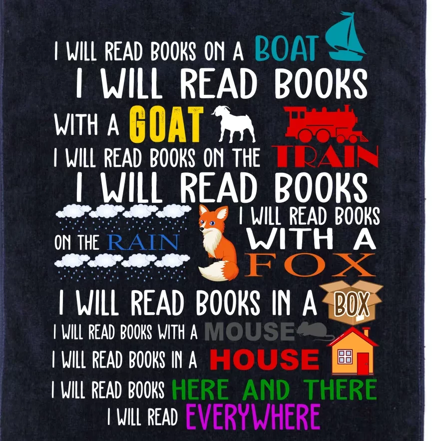 I Will Read Books Everywhere Platinum Collection Golf Towel