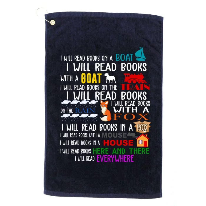 I Will Read Books Everywhere Platinum Collection Golf Towel