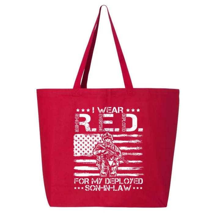 I Wear RED For My Son In Law Remember Everyone Deployed Gift 25L Jumbo Tote