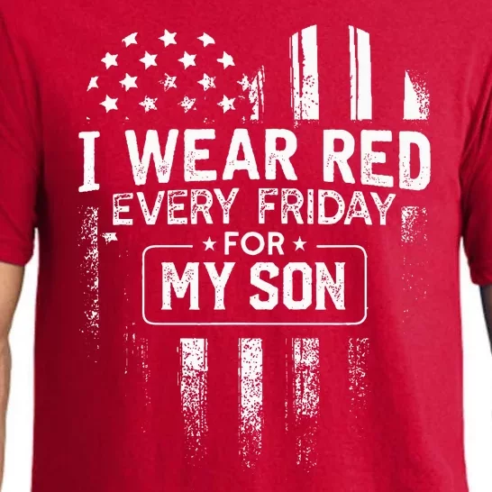 I Wear Red Every Friday For My Son Mom Dad Pajama Set