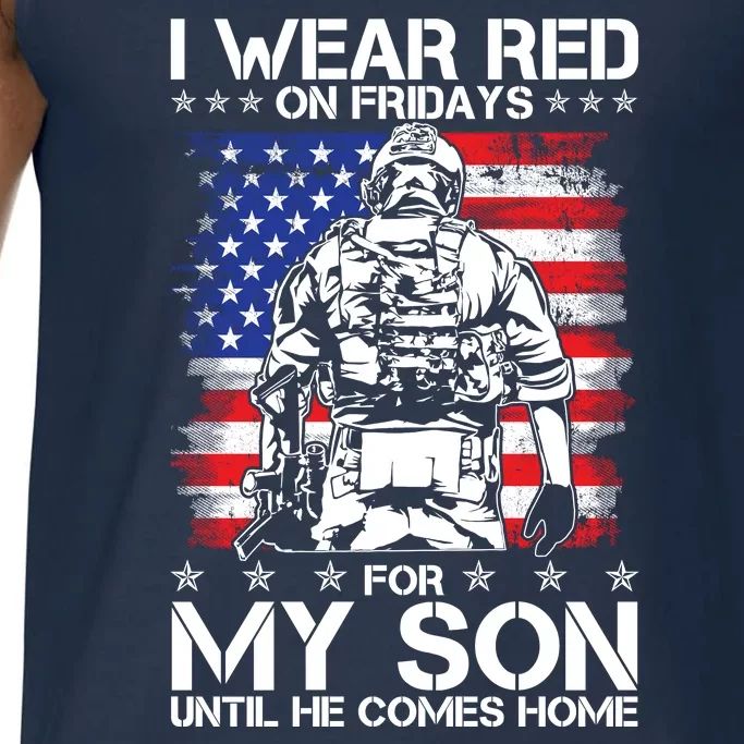 I Wear Red On Fridays For My Son Until He Comes Home Red White And Blue Comfort Colors® Tank Top