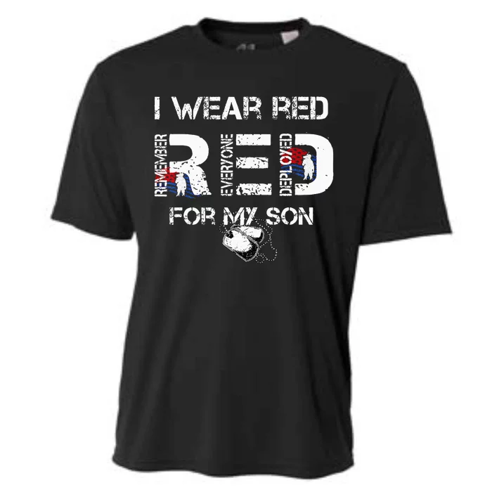 I Wear Red For My Son Remember Everyone Deployed RED Friday Cooling Performance Crew T-Shirt